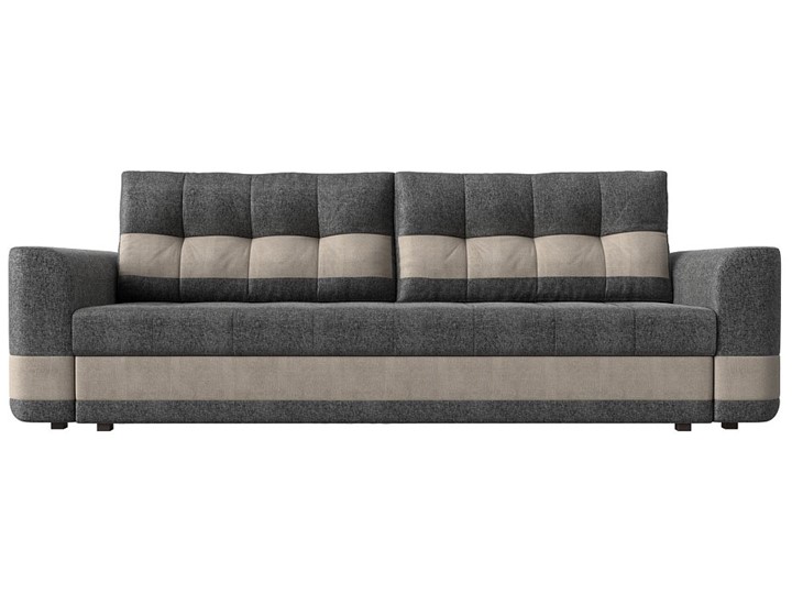 Прямой диван Честер, Серый/бежевый (рогожка) в Элисте - изображение 1