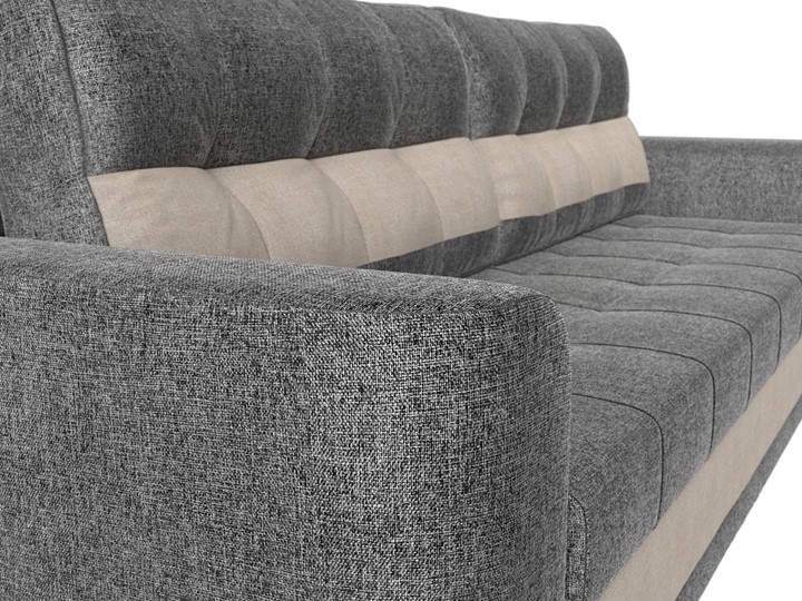 Прямой диван Честер, Серый/бежевый (рогожка) в Элисте - изображение 3
