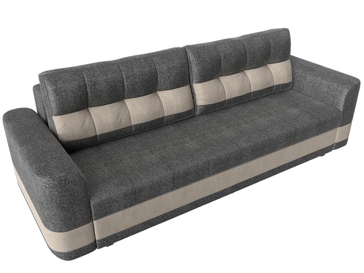 Прямой диван Честер, Серый/бежевый (рогожка) в Элисте - изображение 4