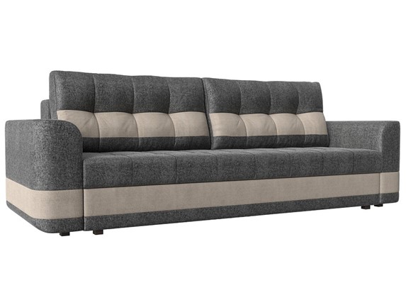 Прямой диван Честер, Серый/бежевый (рогожка) в Элисте - изображение