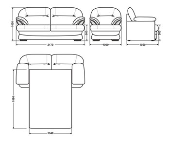 Прямой диван Квин 6 БД и 1 кресло в Элисте - предосмотр 5