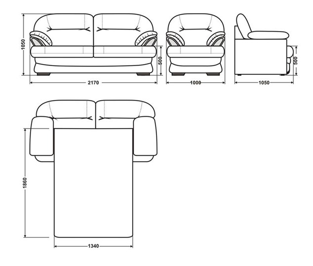 Прямой диван Квин 6 БД и 1 кресло в Элисте - изображение 5