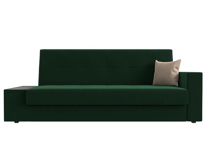 Прямой диван Лига-020, Зеленый\Зеленый\Бежевый(велюр) в Элисте - изображение 1