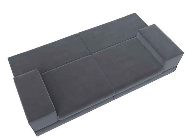 Прямой диван Лига-037, Серый (велюр) в Элисте - изображение 3