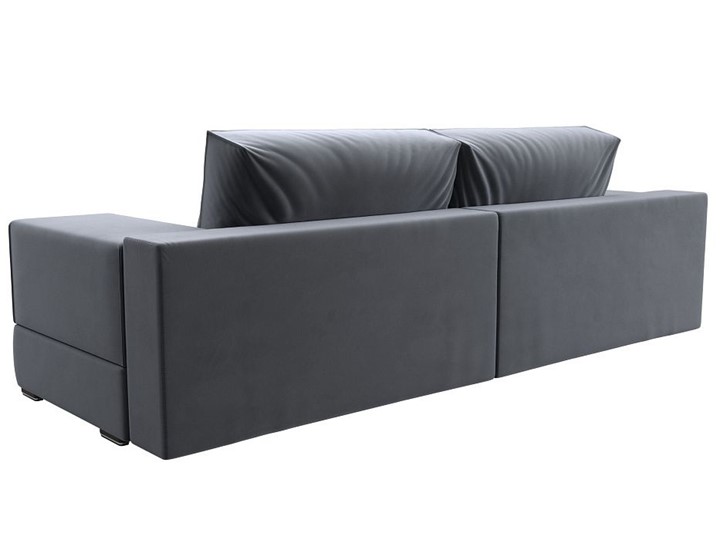 Прямой диван Лига-037, Серый (велюр) в Элисте - изображение 4