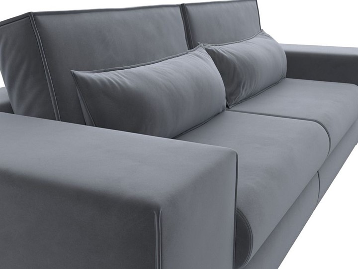 Прямой диван Лига-037, Серый (велюр) в Элисте - изображение 6