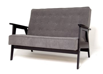 Прямой диван Ретро, двухместный (венге / RS 15 - темно-серый) в Элисте - предосмотр