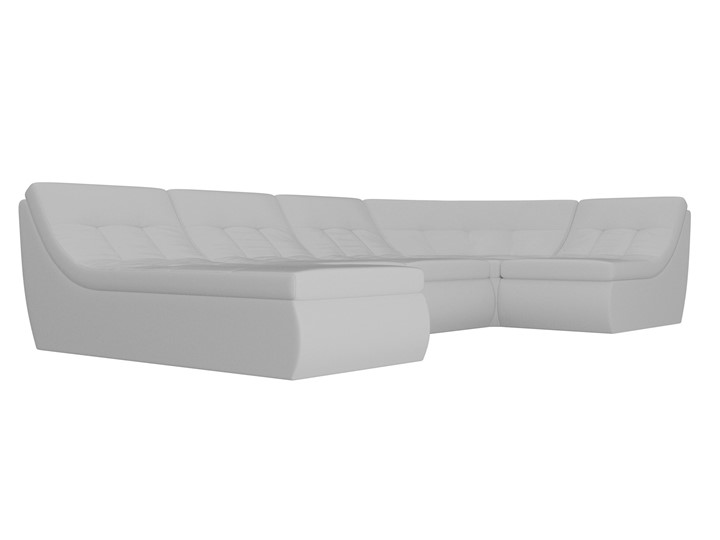 Модульный П-образный диван Холидей, Белый (экокожа) в Элисте - изображение 4
