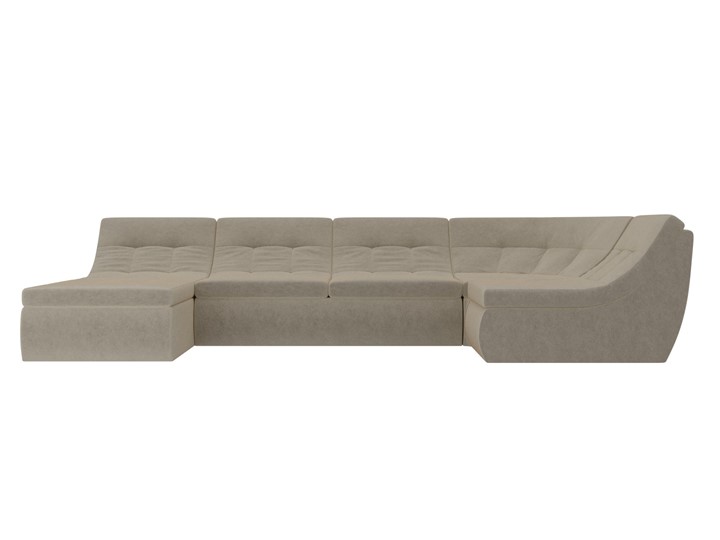 Модульный раскладной диван Холидей, Бежевый (микровельвет) в Элисте - изображение 3