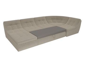 Модульный раскладной диван Холидей, Бежевый (микровельвет) в Элисте - предосмотр 7