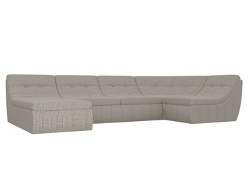 Модульный П-образный диван Холидей, Корфу 02 (рогожка) в Элисте - предосмотр