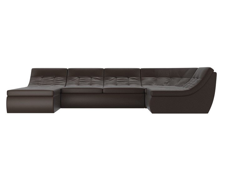 Модульный П-образный диван Холидей, Коричневый (экокожа) в Элисте - изображение 3