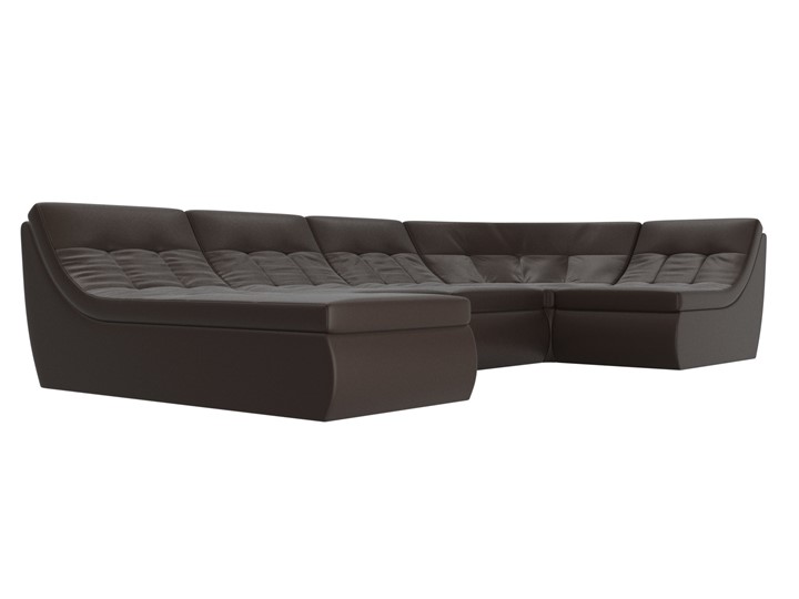 Модульный П-образный диван Холидей, Коричневый (экокожа) в Элисте - изображение 4