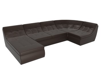 Модульный П-образный диван Холидей, Коричневый (экокожа) в Элисте - предосмотр 5