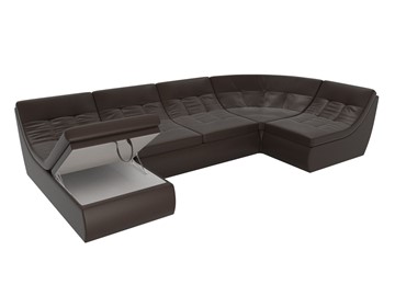 Модульный П-образный диван Холидей, Коричневый (экокожа) в Элисте - предосмотр 6