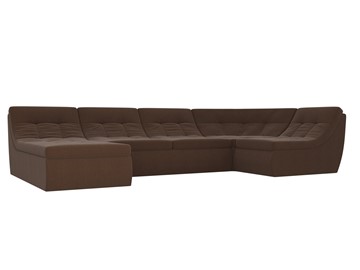Модульный раскладной диван Холидей, Коричневый (рогожка) в Элисте