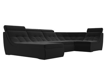 Большой модульный диван Холидей люкс, Черный (микровельвет) в Элисте - предосмотр 4