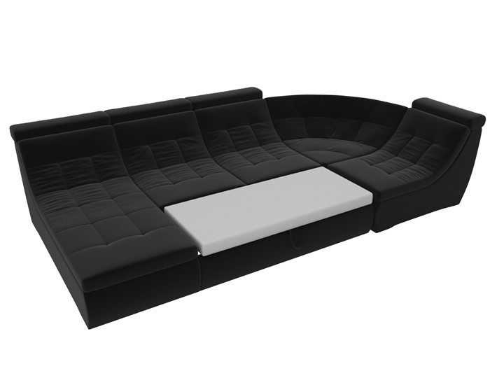 Большой модульный диван Холидей люкс, Черный (микровельвет) в Элисте - изображение 7