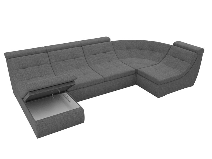 Модульный раскладной диван Холидей люкс, Серый (рогожка) в Элисте - изображение 6