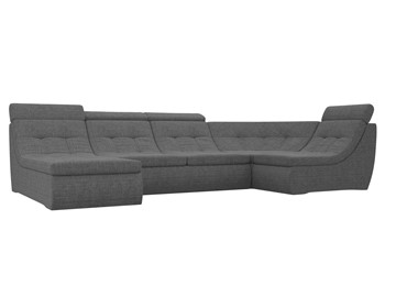 Модульный раскладной диван Холидей люкс, Серый (рогожка) в Элисте