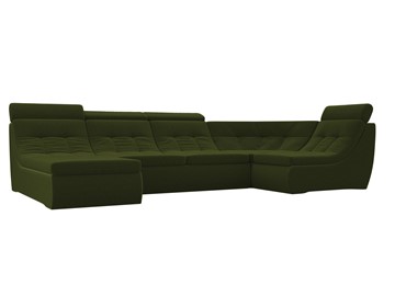 Модульный раскладной диван Холидей люкс, Зеленый (микровельвет) в Элисте - предосмотр