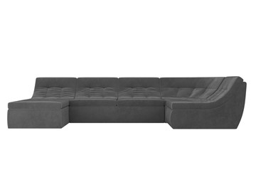 Модульный раскладной диван Холидей, Серый (велюр) в Элисте - предосмотр 3