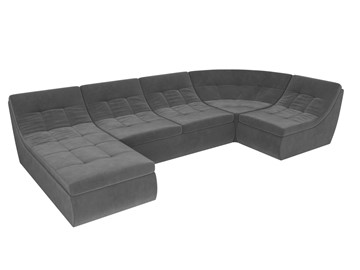 Модульный раскладной диван Холидей, Серый (велюр) в Элисте - предосмотр 5