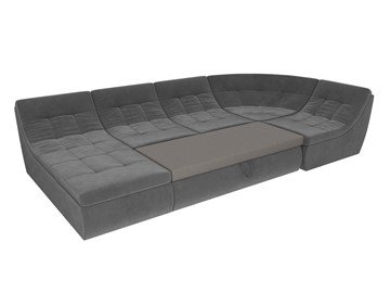 Модульный раскладной диван Холидей, Серый (велюр) в Элисте - предосмотр 7