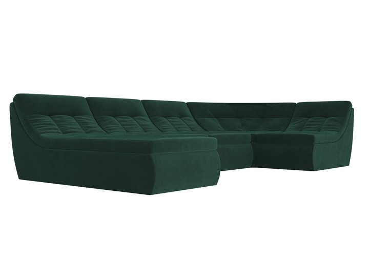 Модульный раскладной диван Холидей, Зеленый (велюр) в Элисте - изображение 4