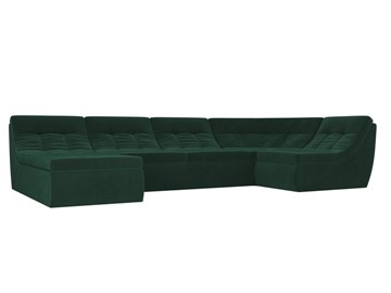 Модульный раскладной диван Холидей, Зеленый (велюр) в Элисте - предосмотр