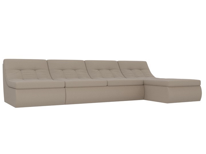 Модульный угловой диван Холидей, Бежевый (рогожка) в Элисте - изображение