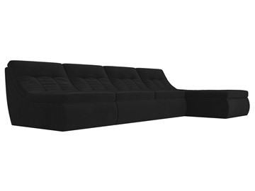 Модульный угловой диван Холидей, Черный (велюр) в Элисте - предосмотр 4