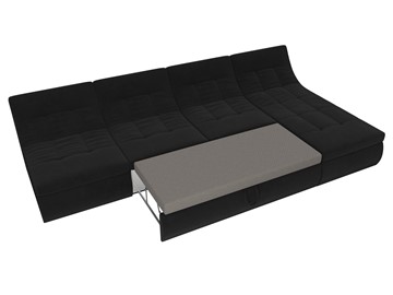 Модульный угловой диван Холидей, Черный (велюр) в Элисте - предосмотр 7