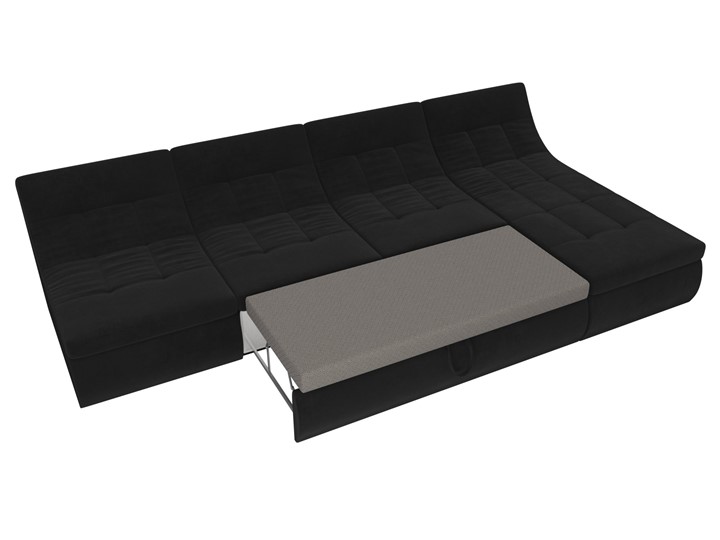Модульный угловой диван Холидей, Черный (велюр) в Элисте - изображение 7