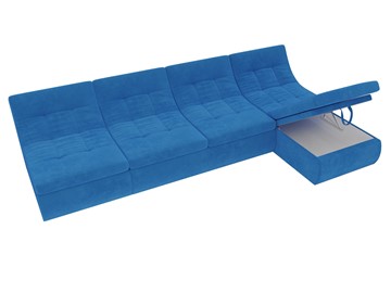 Большой модульный диван Холидей, Голубой (велюр) в Элисте - предосмотр 6