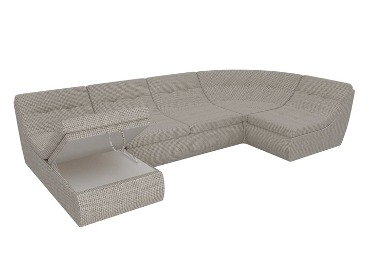 Модульный П-образный диван Холидей, Корфу 02 (рогожка) в Элисте - изображение 6