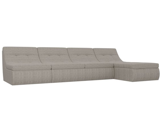 Большой модульный диван Холидей, Корфу 02 (рогожка) в Элисте - изображение