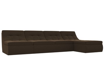 Модульный угловой диван Холидей, Коричневый (микровельвет) в Элисте - предосмотр