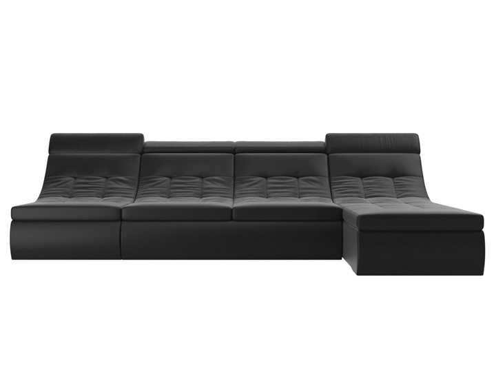 Модульный угловой диван Холидей люкс, Черный (экокожа) в Элисте - изображение 3