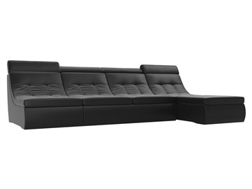 Модульный угловой диван Холидей люкс, Черный (экокожа) в Элисте - предосмотр