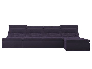 Модульный раскладной диван Холидей люкс, Фиолетовый (велюр) в Элисте - предосмотр 3