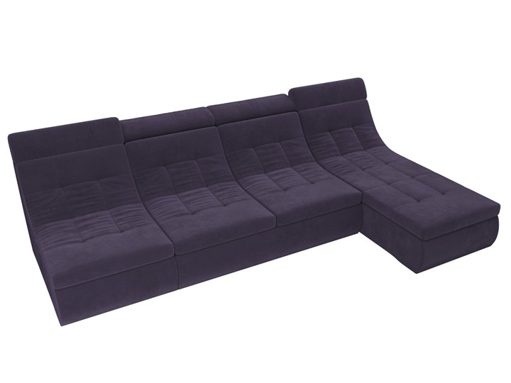 Модульный раскладной диван Холидей люкс, Фиолетовый (велюр) в Элисте - изображение 6