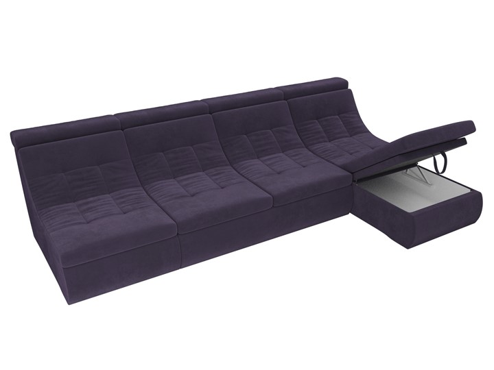Модульный раскладной диван Холидей люкс, Фиолетовый (велюр) в Элисте - изображение 7
