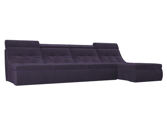 Модульный раскладной диван Холидей люкс, Фиолетовый (велюр) в Элисте - изображение