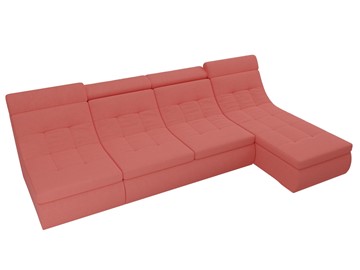 Большой модульный диван Холидей люкс, Коралловый (микровельвет) в Элисте - предосмотр 6