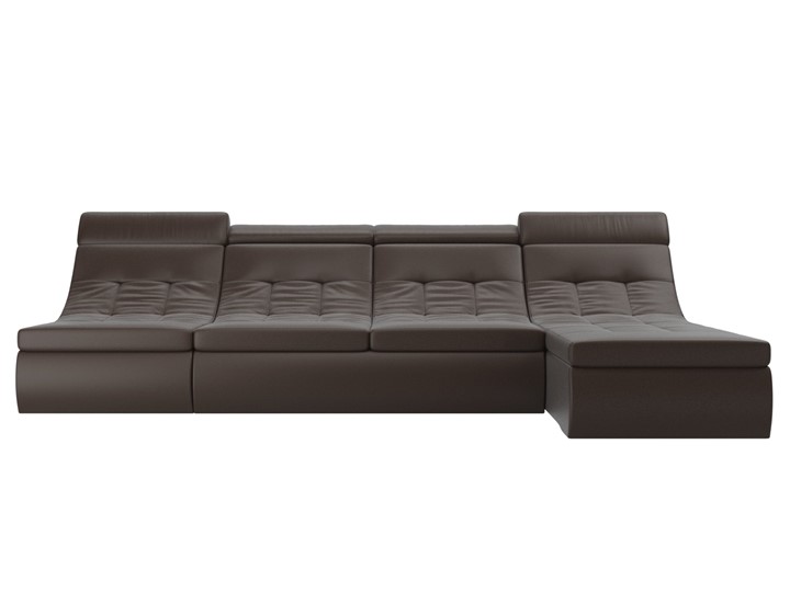 Модульный раскладной диван Холидей люкс, Коричневый (экокожа) в Элисте - изображение 3