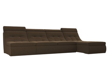 Модульный раскладной диван Холидей люкс, Коричневый (микровельвет) в Элисте