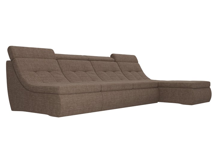 Модульный раскладной диван Холидей люкс, Коричневый (рогожка) в Элисте - изображение 4