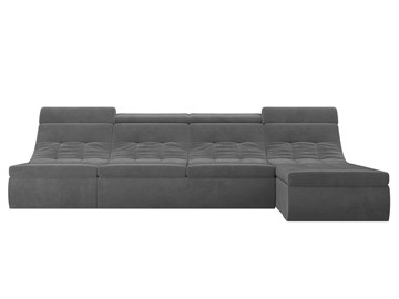 Модульный раскладной диван Холидей люкс, Серый (велюр) в Элисте - предосмотр 3