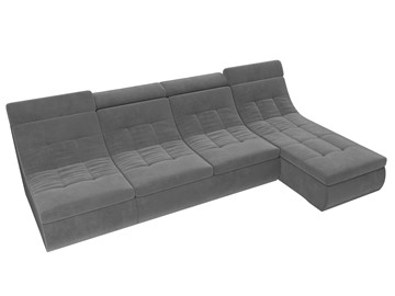 Модульный раскладной диван Холидей люкс, Серый (велюр) в Элисте - предосмотр 6